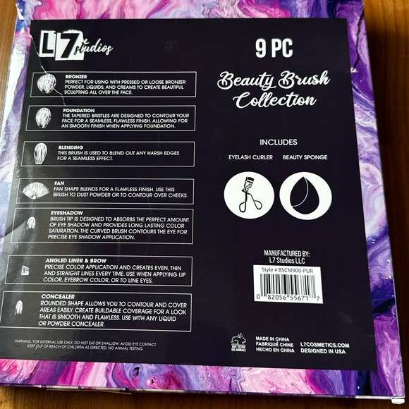 L7 Studios 9-pc Makeup Brushes - Picture 2 of 2